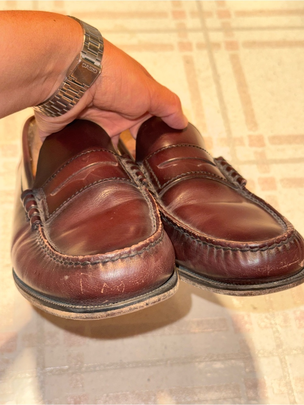 Florsheim Burgundy Penny Loafers 9.5 - Picture 7 of 16